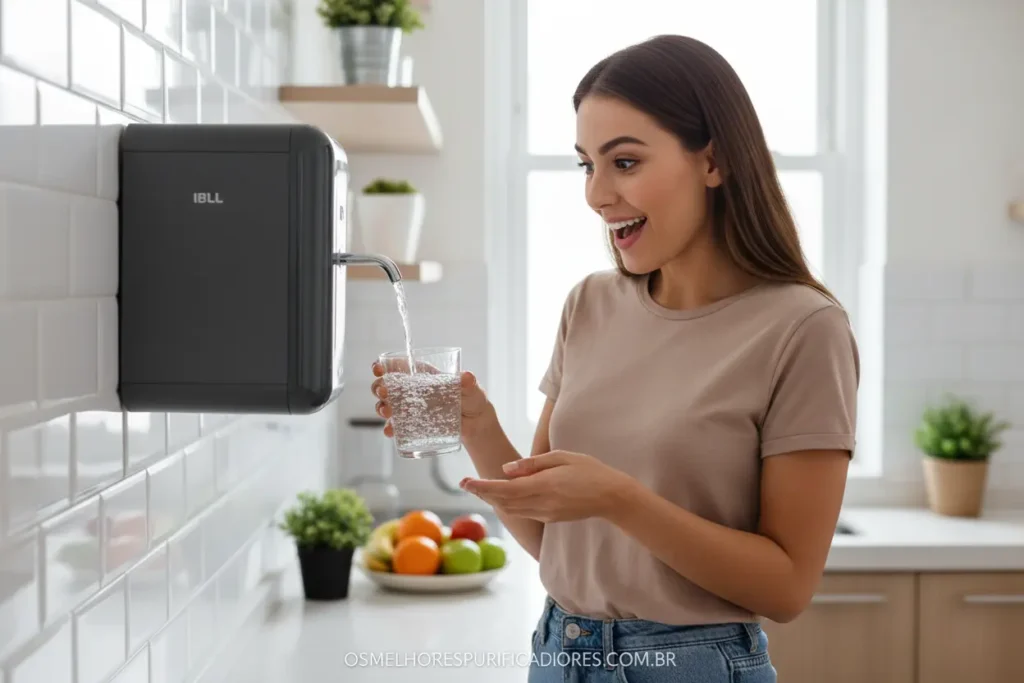 Purificador de Água E-Due Equilibrium Eletrônico IBBL na Cozinha